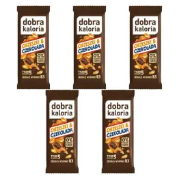 5 x Baton Daktylowy Orzeszki i Czekolada Bez Dodatku Cukru 35 g - Dobra Kaloria