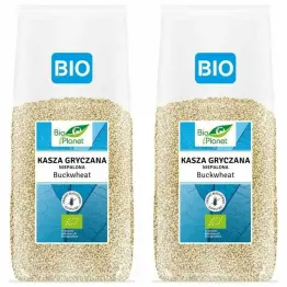 Zestaw 2 x Kasza Gryczana Niepalona Bezglutenowa Bio 1 kg - Bio Planet