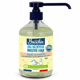 Żel do Mycia Naczyń i Rąk (Mydło Marsylskie) Bez Barwników i Zapachu+ Skóra Wrażliwa 500 ml - Briochin