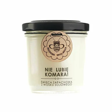 Świeca Sojowa NIE LUBIĘ KOMARA 120 ml - Miodowa Mydlarnia