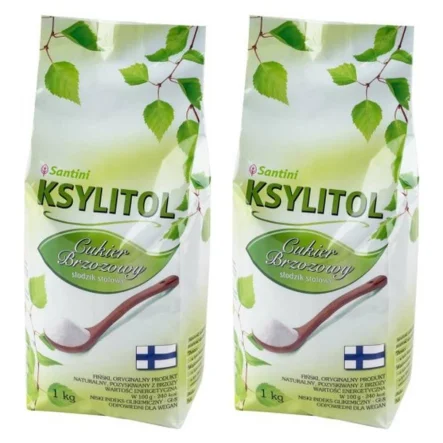 Zestaw 2 x Ksylitol C Krystaliczny 1 kg - Torebka - Santini 