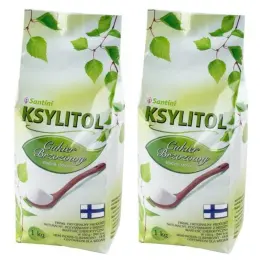 Zestaw 2 x Ksylitol C Krystaliczny 1 kg - Torebka - Santini 