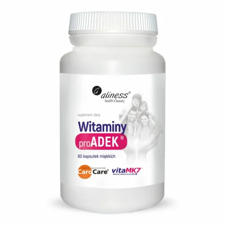 ProADEK Witaminy A D E K2 MK7 60 Kapsułek - Aliness