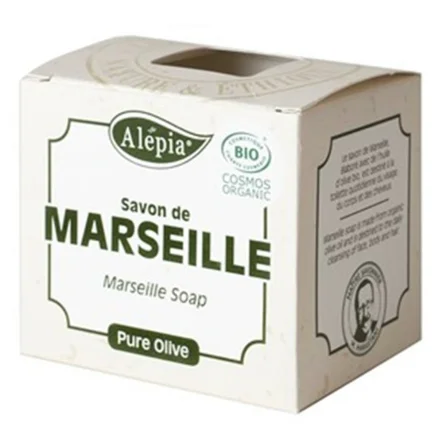 Mydło Marsylskie Oliwkowe 100% Bio 200 g - Alepia