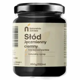 Słód Syrop Jęczmienny Ciemny 650 g (550 ml) - Naturalnie Zdrowe