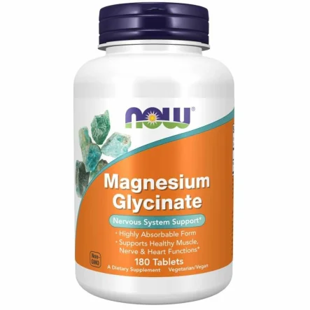 Magnez Glicynian 180 Tabletek - Now