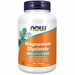 Magnez Glicynian 180 Tabletek - Now