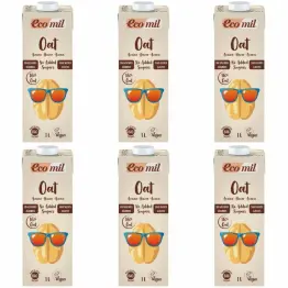 6 x Napój Owsiany Bez Dodatku Cukru Bio 1 l - Ecomil