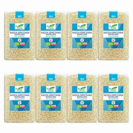 8 x Kasza Gryczana Niepalona Bezglutenowa Bio 2 kg - Bio Planet