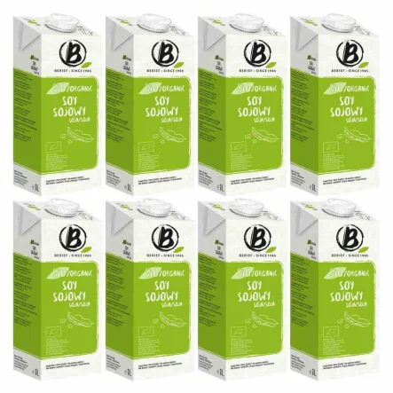 8 x Napój Sojowy Naturalny Bez Dodatku Cukru Bio 1 l - Berief