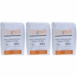 3 x Mąka Orkiszowa Jasna Typ 650 1 kg - Młyn Kopytowa