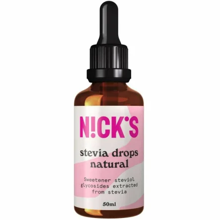 Słodzik w Płynie Stevia Drops Natural 50 ml - Nicks