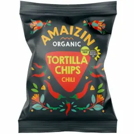 Chipsy Kukurydziane o Smaku Chili Bezglutenowe Bio 75 g - Amaizin