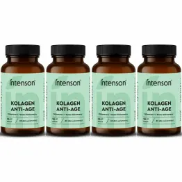 4 x Kolagen Anti-Age z Witaminą C i Kwasem Hialuronowym 90 Tabletek - Intenson