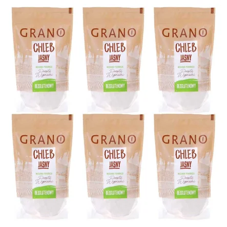 6 x Chleb Jasny Bezglutenowy Mieszanka Piekarnicza 500 g - Grano