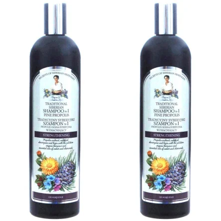 2 x Szampon  No 1 Na Cedrowym Propolisie Wzmacniający 550 ml - Agafji
