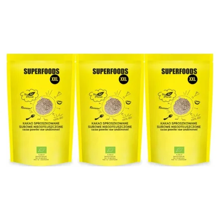 3 x Kakao Sproszkowane Surowe Nieodtłuszczone Bio 400 g - Bio Planet