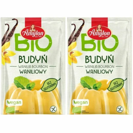 Zestaw 2 x Budyń Waniliowy Bezglutenowy Bio 40 g - Amylon