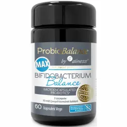 ProbioBalance MAX Bifidobacterium Balance 10 mld. Żywych Komórek Bakterii 60 Kapsułek - Aliness