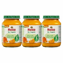 3 x Danie dla Niemowląt Dynia z Ryżem Bio Demeter 190 g - Holle