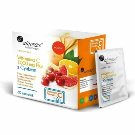 Witamina C 1000 mg Plus z Cynkiem 30 Saszetek - Aliness