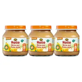 3 x Deser dla Niemowląt Przetarta Gruszka Bio Demeter 125 g - Holle