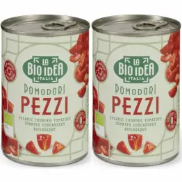 2 x Pomidory Krojone Bez Skóry (Puszka) Bio 400 g - La Bio Idea
