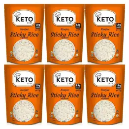 6 x Makaron Konjac w Kształcie Ryżu (Sticky Rice) do Sushi 200 g - Keto Chef
