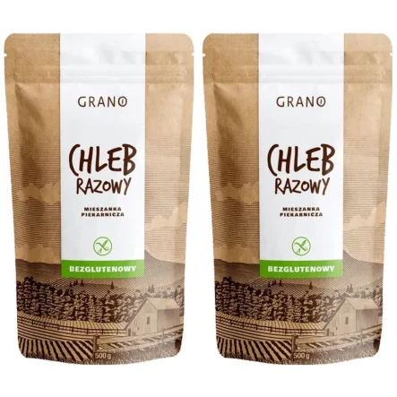 2 x Chleb Razowy Bezglutenowy Mieszanka Piekarnicza 500 g - Grano