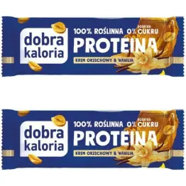 2 x Baton Proteina Krem Orzechowy and  Wanilia 45 g - Dobra Kaloria